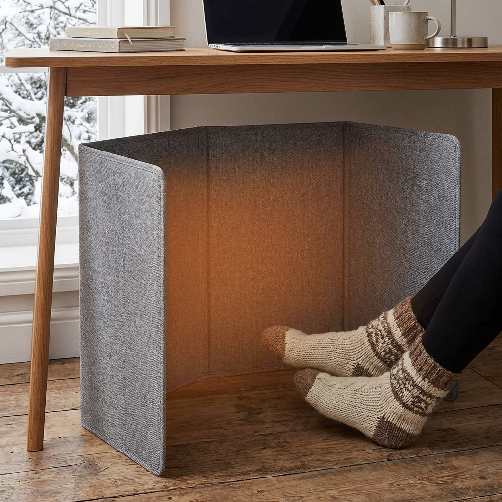 デスク下のパネルヒーター