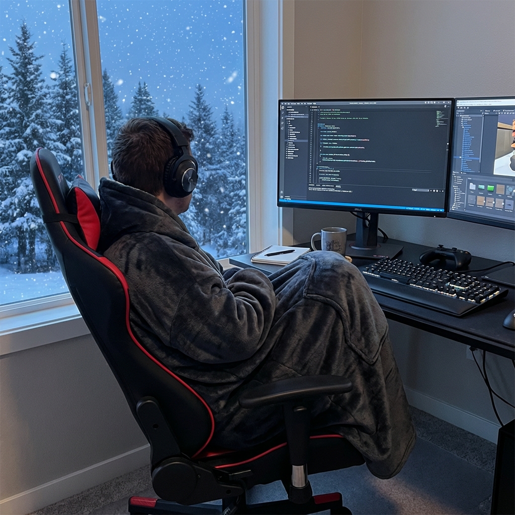 着る毛布で快適なゲーム開発
