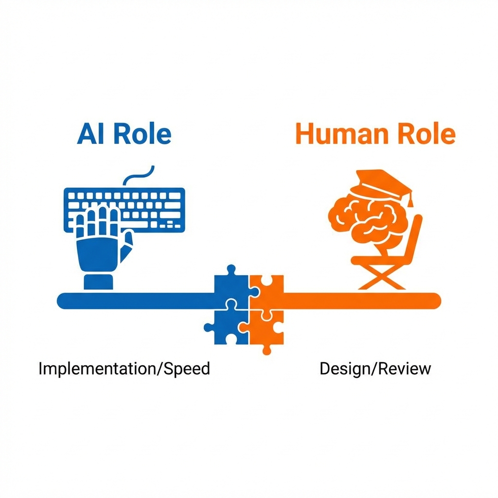 Human vs AI Responsibility Diagram