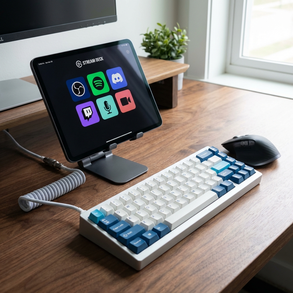 iPad running Stream Deck Setup