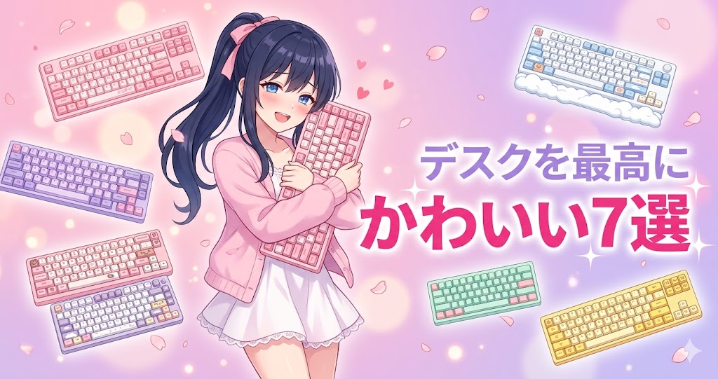 かわいいゲーミングキーボードおすすめ7選 アイキャッチ画像