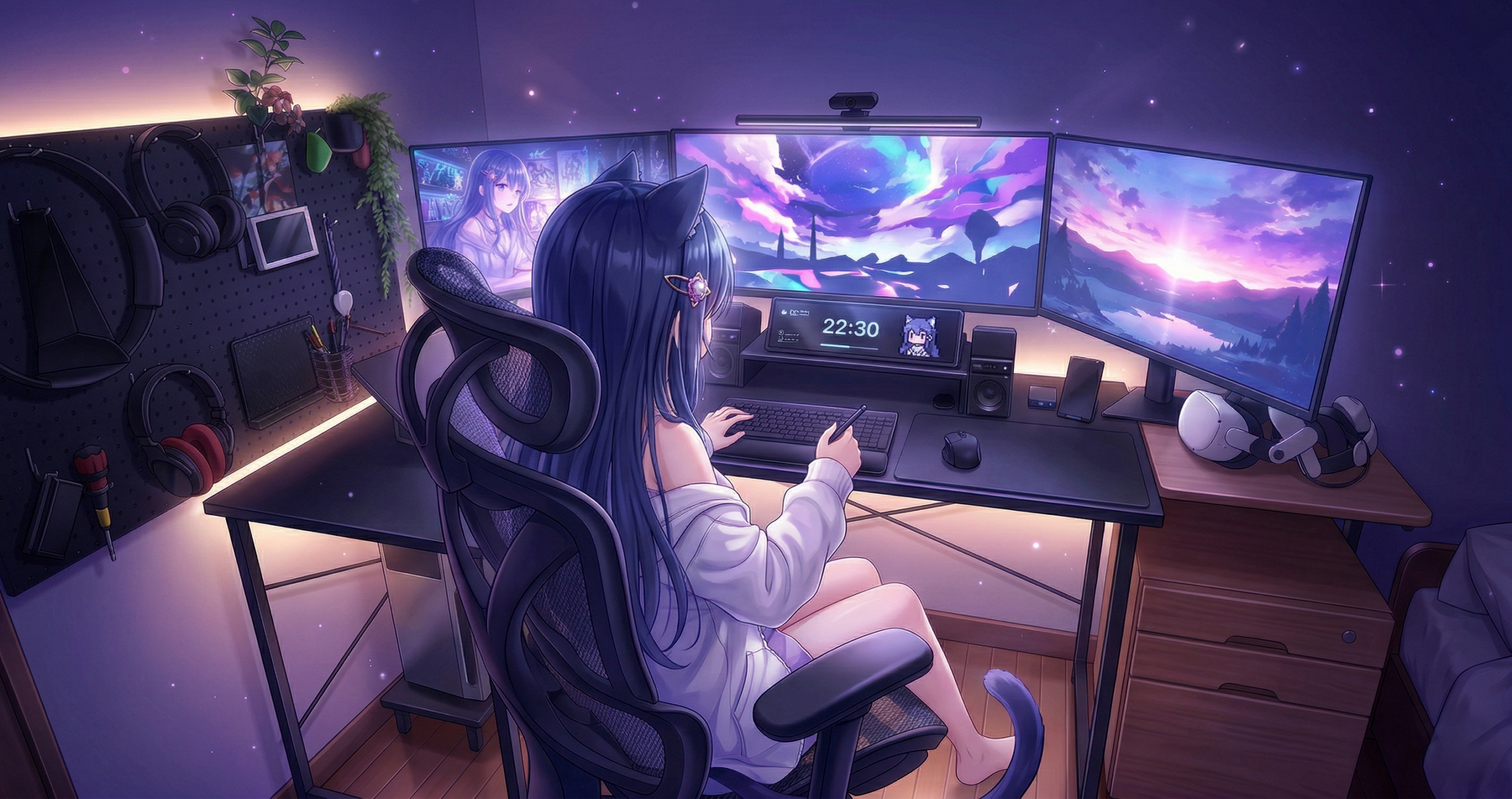 トリプルモニター＋バー型モニター構成