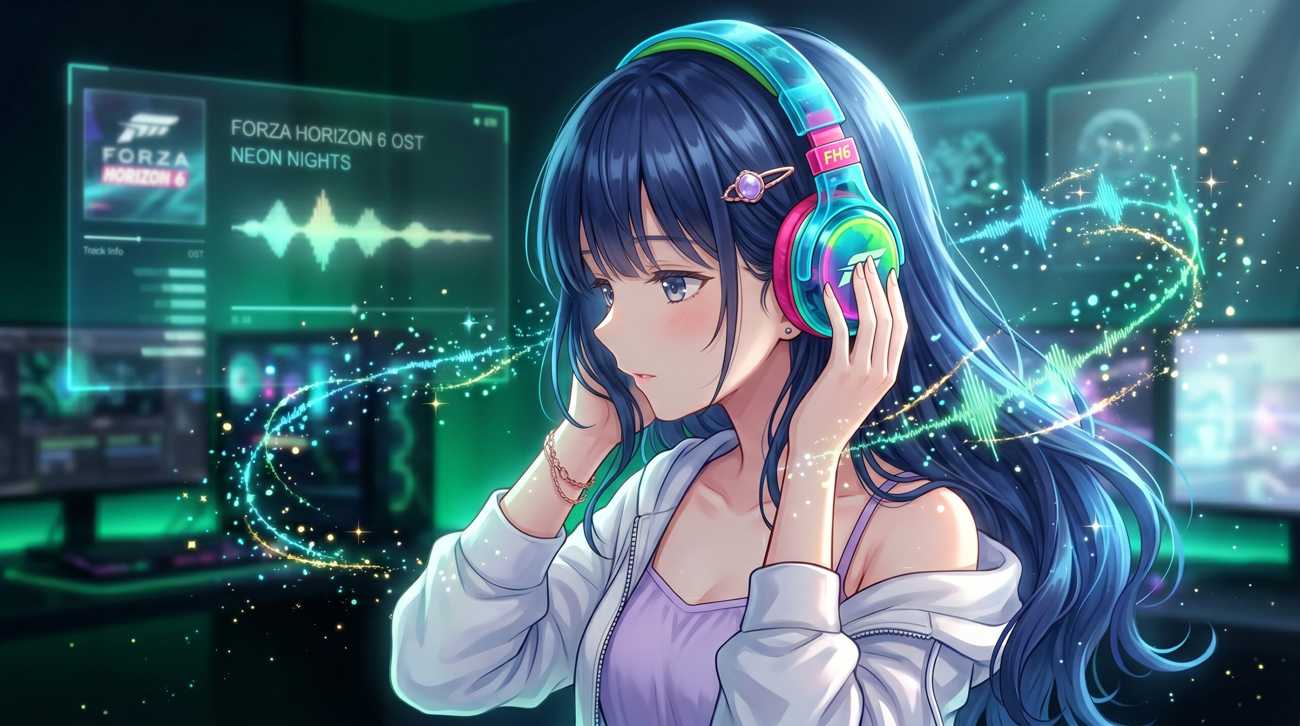 Forza Horizon 6 限定エディションヘッドセットを装着したキャラクター