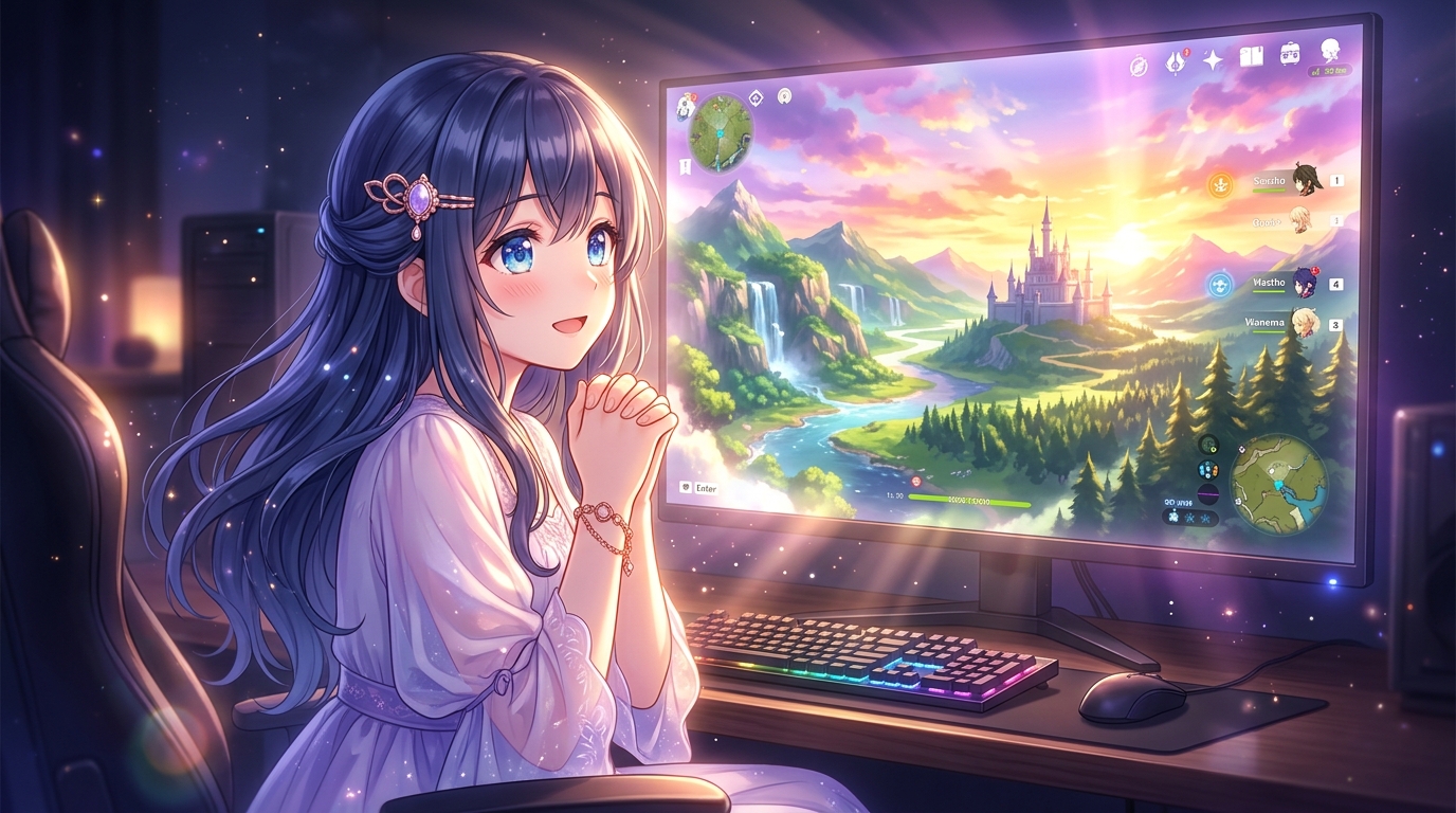 32インチゲーミングモニター 大画面没入シーン