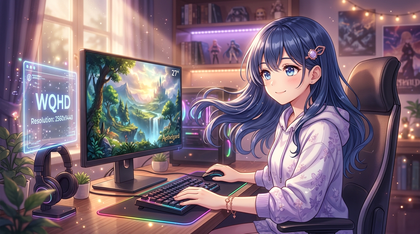 27インチゲーミングモニター WQHDシーン