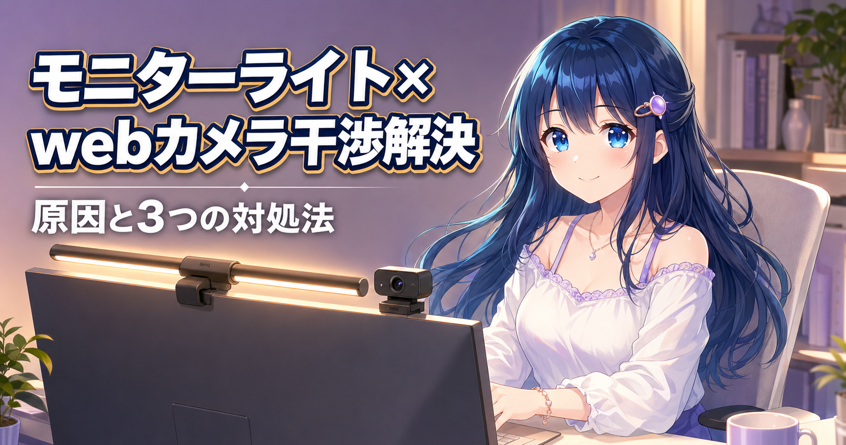 モニターライトとwebカメラが干渉する！原因と解決策を完全ガ アイキャッチ