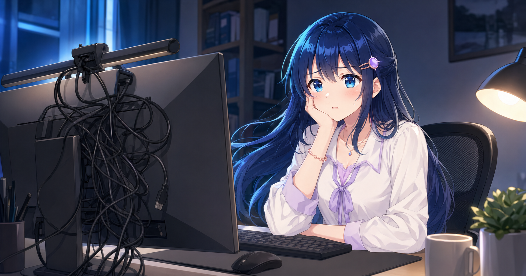 モニターライトとwebカメラが干渉する！何が起きるの？ イメージ