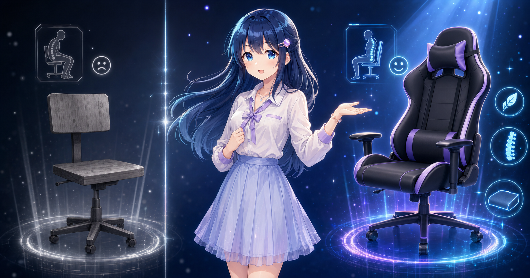 ゲーミングチェアって普通の椅子と何が違うの? イメージ