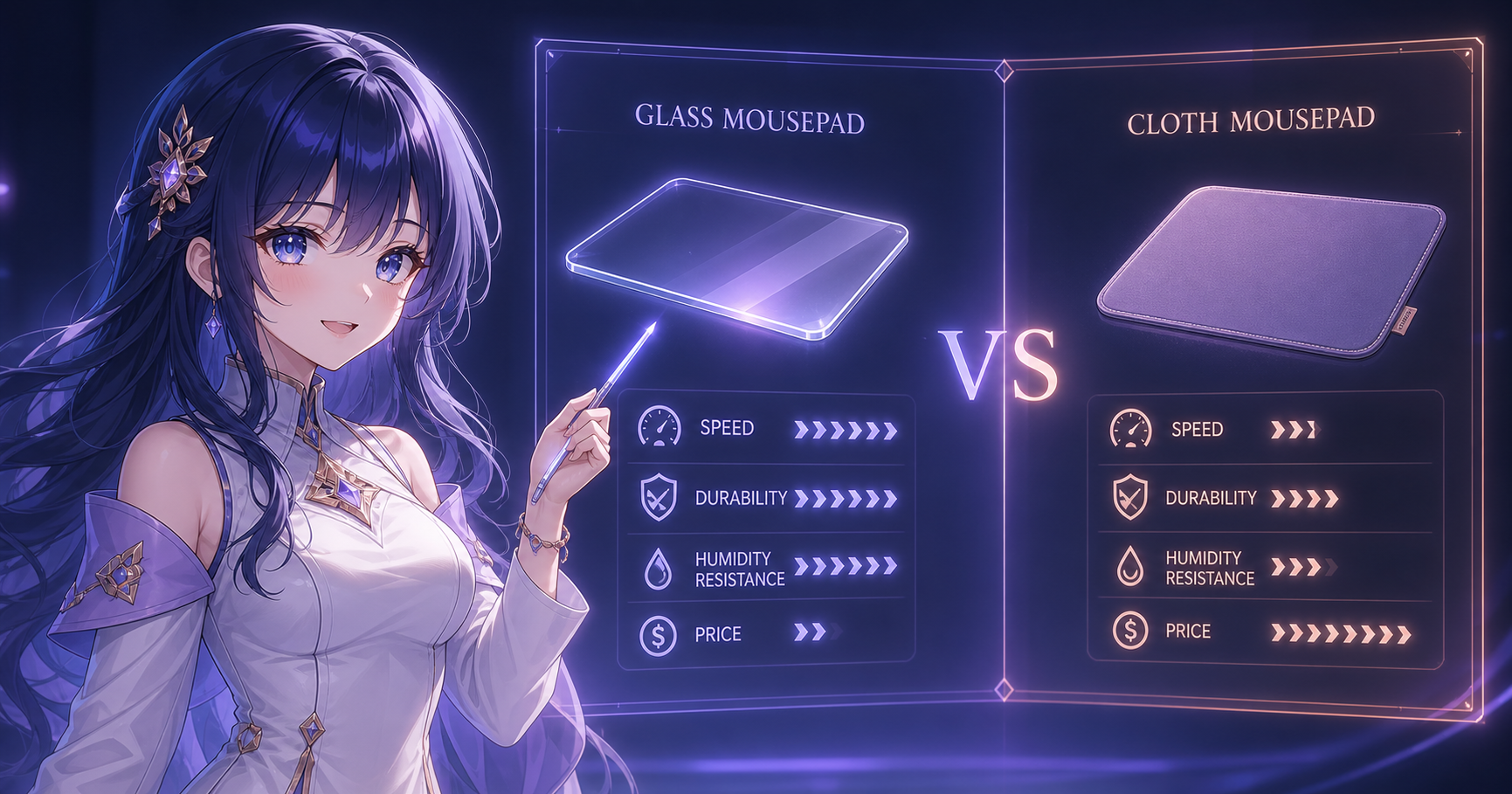 【徹底比較】ガラス製 vs 布製マウスパッド、何が違うの？ イメージ